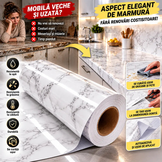MarmoLux – Folie Autoadezivă cu Efect de Marmură