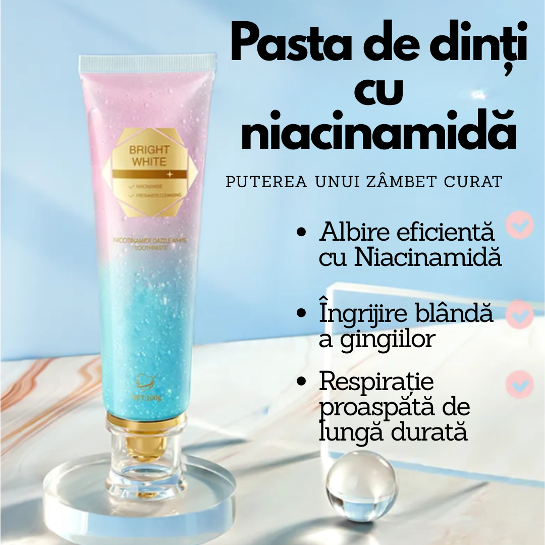 BrightWhite – Pastă de dinți cu Niacinamidă